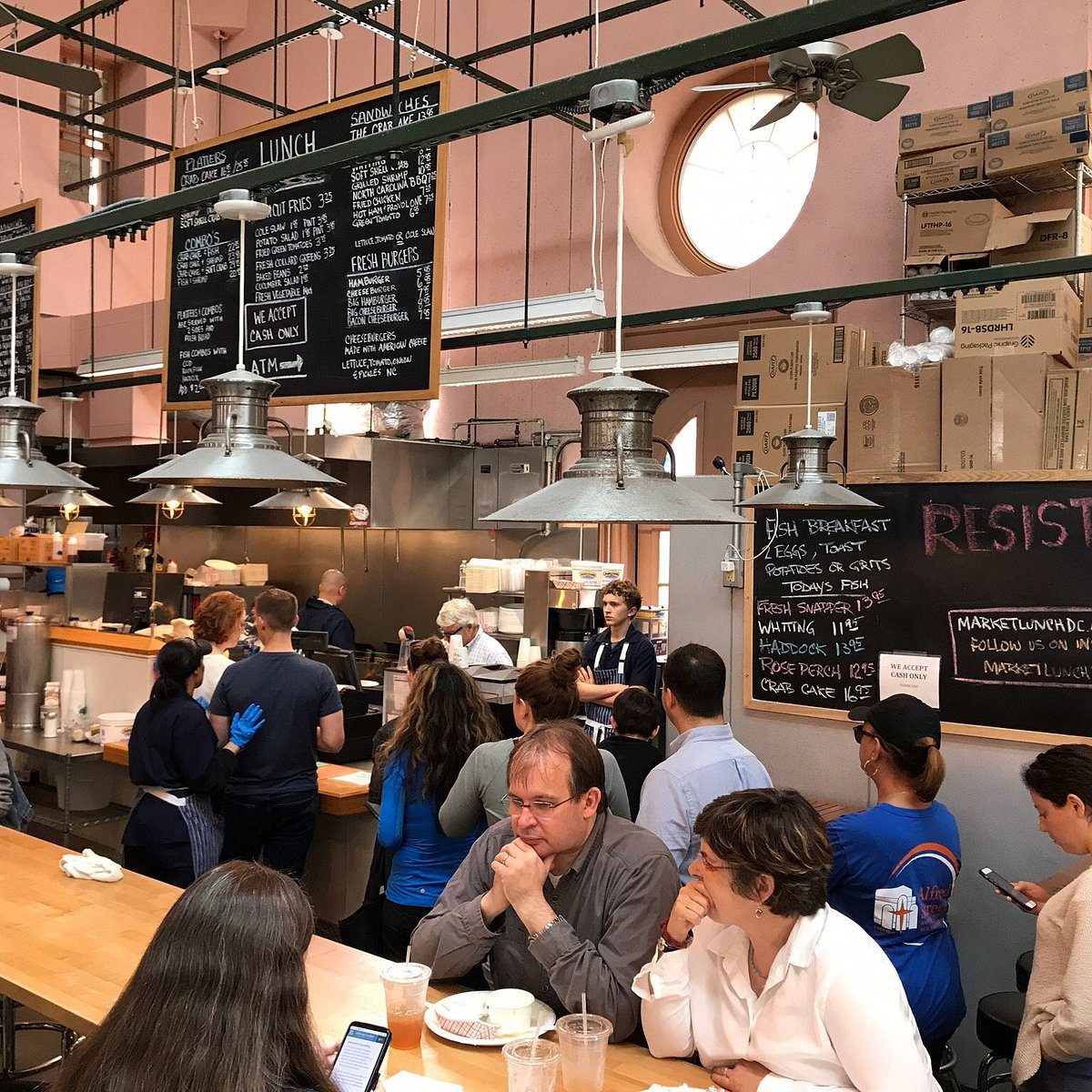 The Market Lunch counter inside Eastern Market
