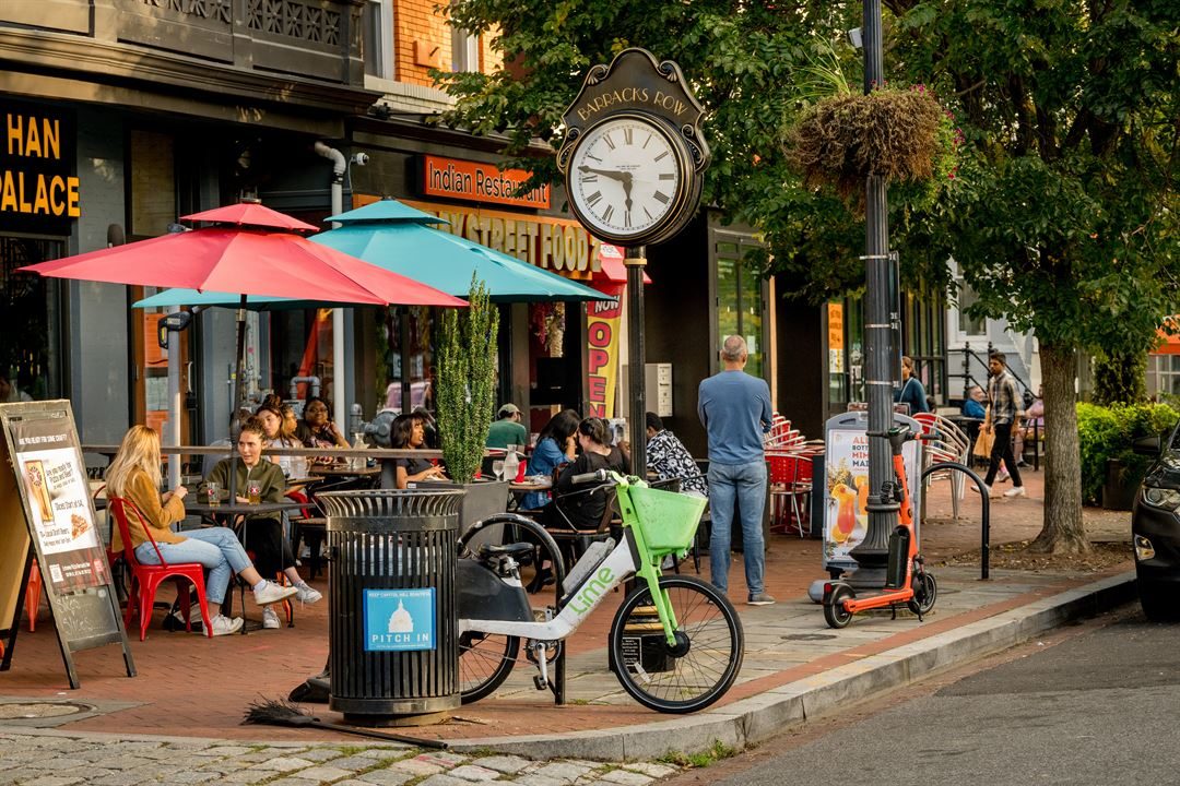 Barracks Row street scene, 8th Street SE